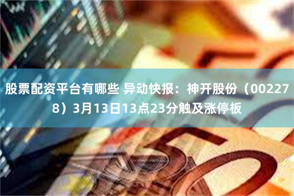 股票配资平台有哪些 异动快报：神开股份（002278）3月13日13点23分触及涨停板