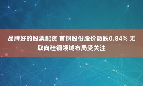 品牌好的股票配资 首钢股份股价微跌0.84% 无取向硅钢领域布局受关注