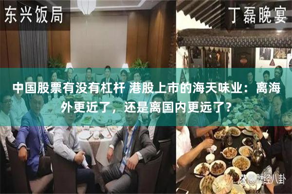 中国股票有没有杠杆 港股上市的海天味业：离海外更近了，还是离国内更远了？